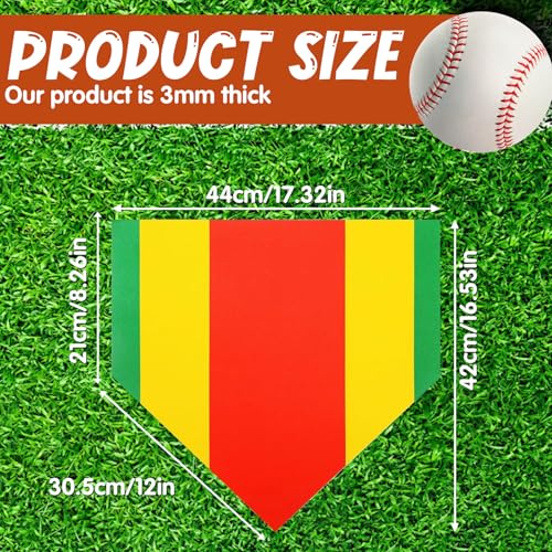1pcs Training Home Plate, Home Plate Softball Baseball Batting mat Colored Blended Non-Slip Mat for Pitching & Hitting Practice, Can be Used Indoors & Outdoors