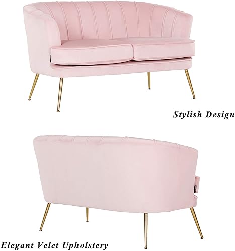 Miniatura 54 de Artechworks Silla moderna de terciopelo con patas doradas para sala de estar, dormitorio, oficina en casa, silla de club con respaldo copetudo,