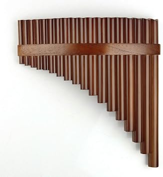 18 Pipes Pan Flute F Key Chinese Traditional Musical Instrument Brown Panpipe (18 left hand)