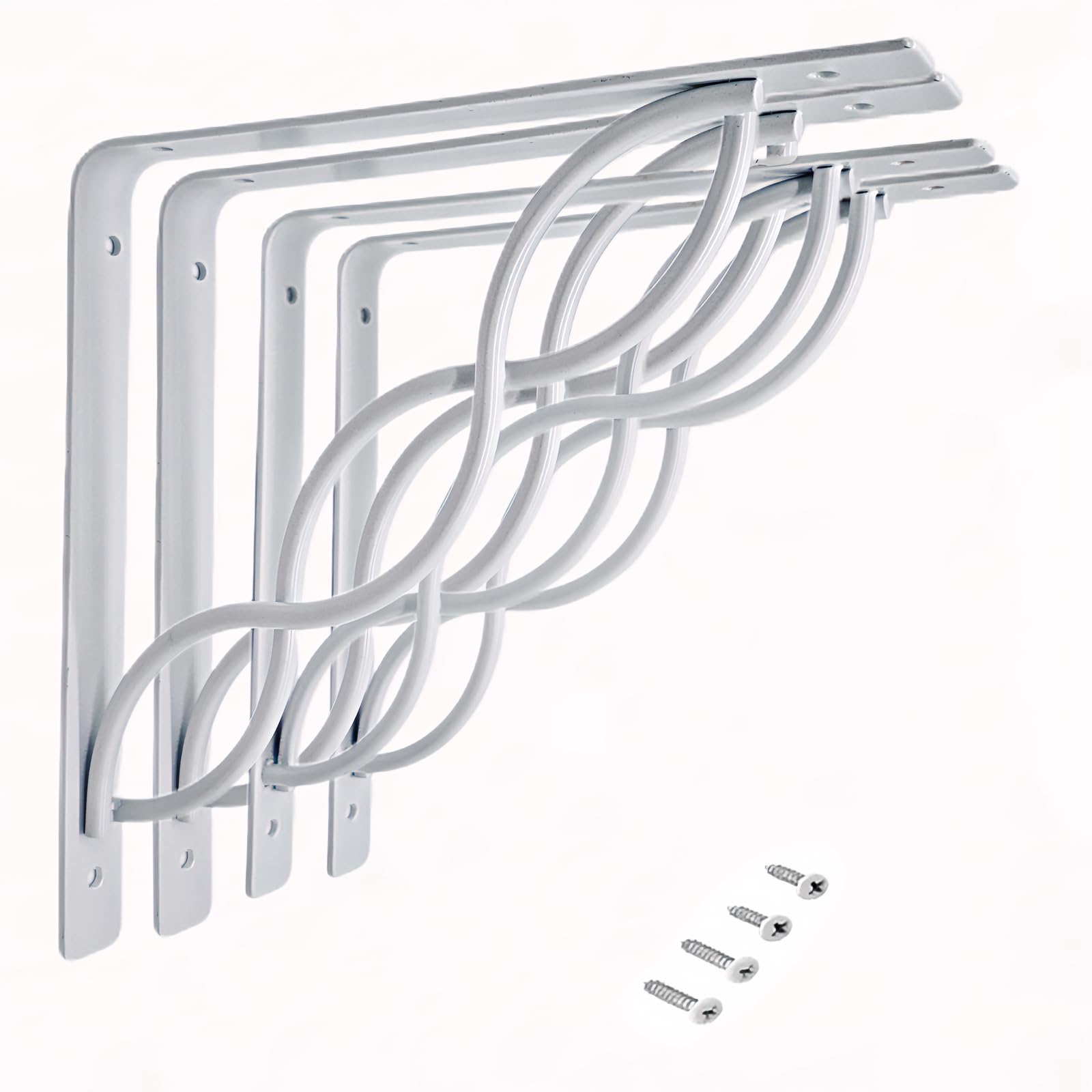 HOME MASTER HARDWARE 8 Inch Shelf Brackets,Decorative Shelf Brackets,Folding Brackets can be Used in Kitchens, garages, Shops, Offices and Factories,