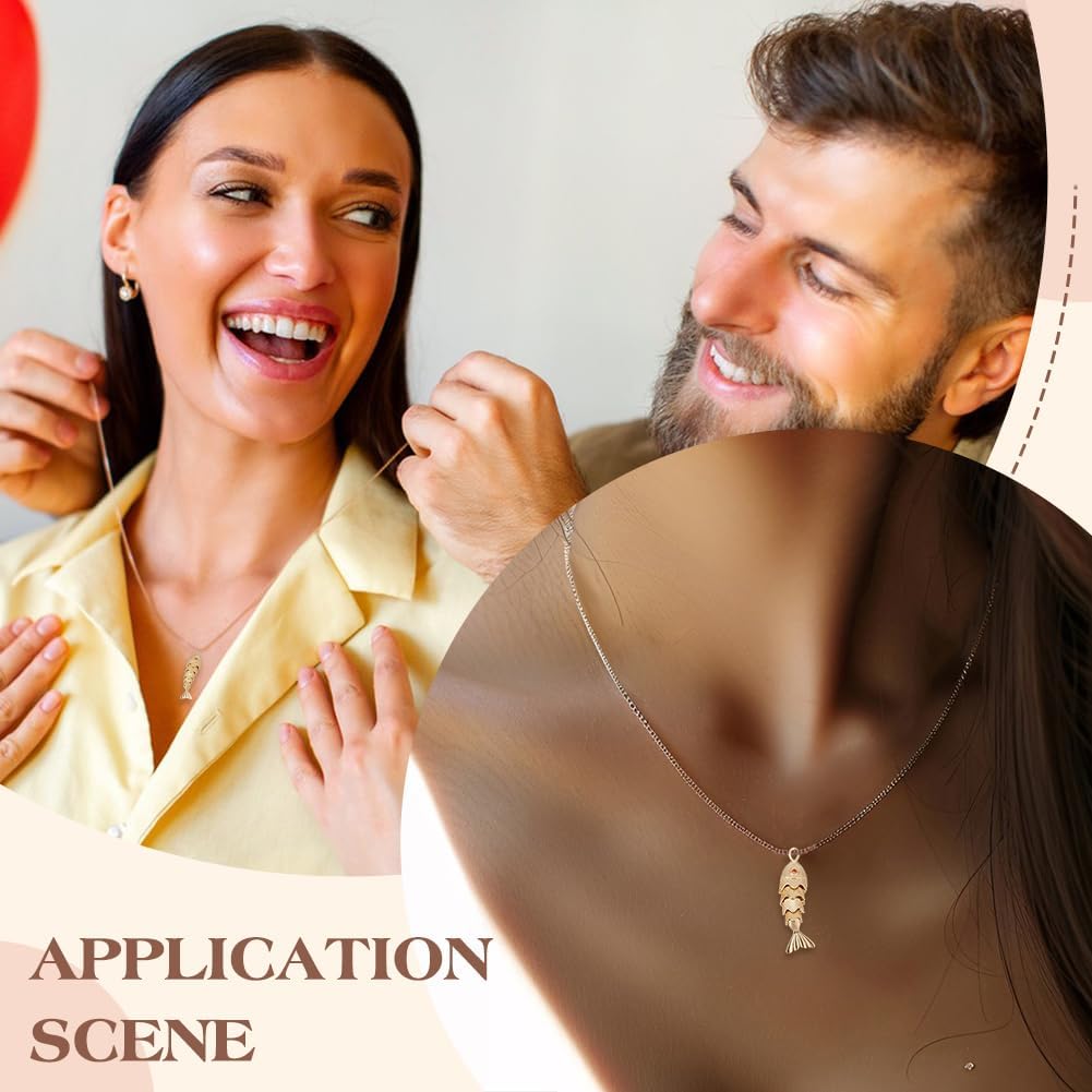 PLIGREAT 6 Pcs Gold Plated Fish Charm, 3D Articulated Fishes Charm Lucky Fish Pendant Brass Sea Animal Fishes Shaped Pendants for DIY Earring Necklace Bracelet Jewelry Making, 3 Sizes - Image 5