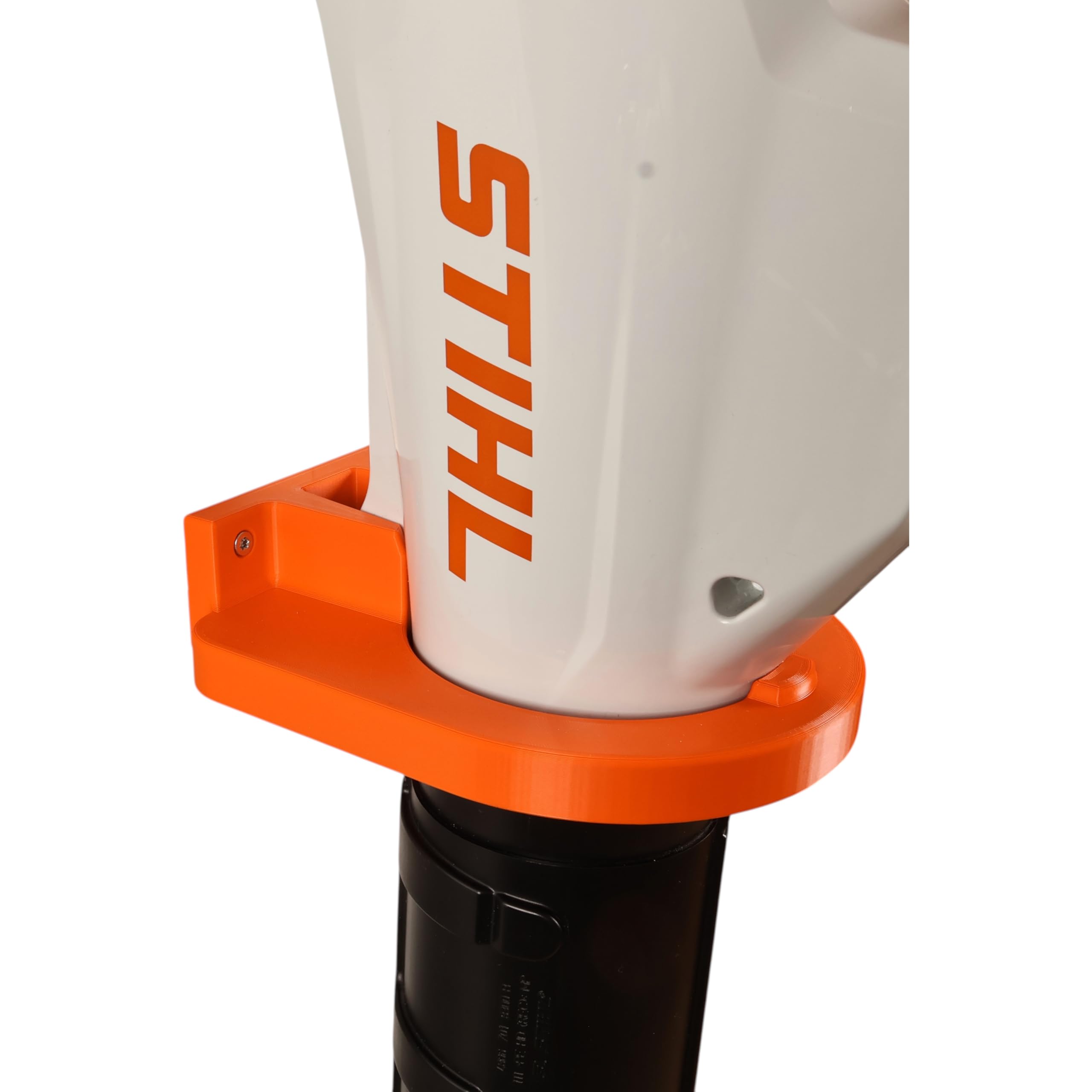 Halterung passend für STIHL BGA 86 Akku Laubbläser AP System Wandhalterung Gerätehalterung Zubehör Befestigung (Orange)