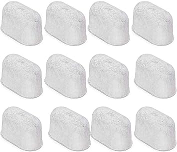 12-Pack of Replacement Breville BWF100 Compatible with Breville BWF100 Machines, Breville Espresso Machine Water Filter Replacements Activated Charcoal with Pure and Refresh Taste