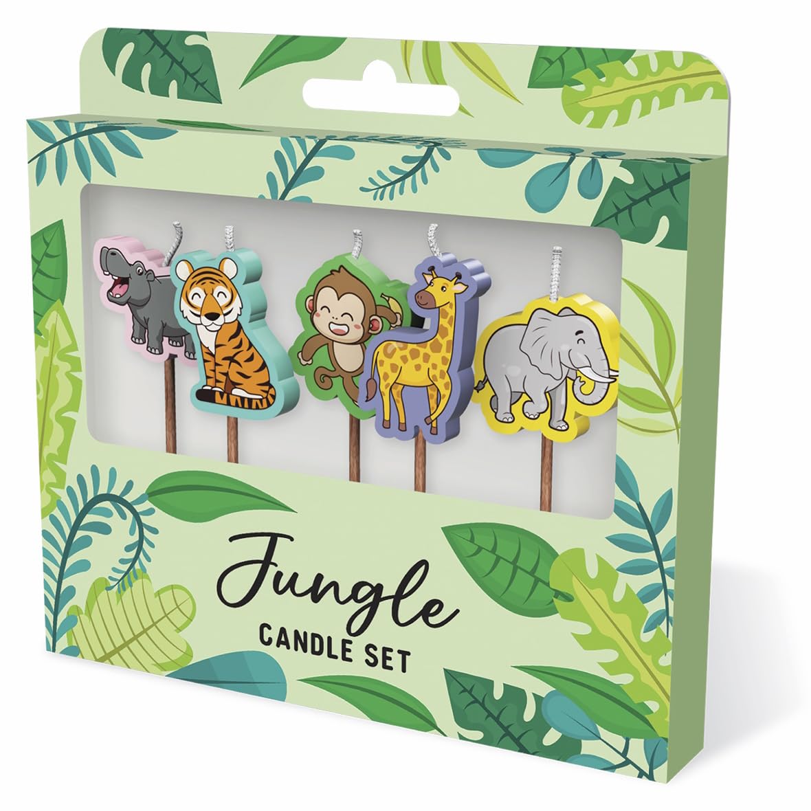 Global Journey Gifts Birthday Cake Celebration Kids Fun Animal Shaped Novelty Candle Set (Jungle)