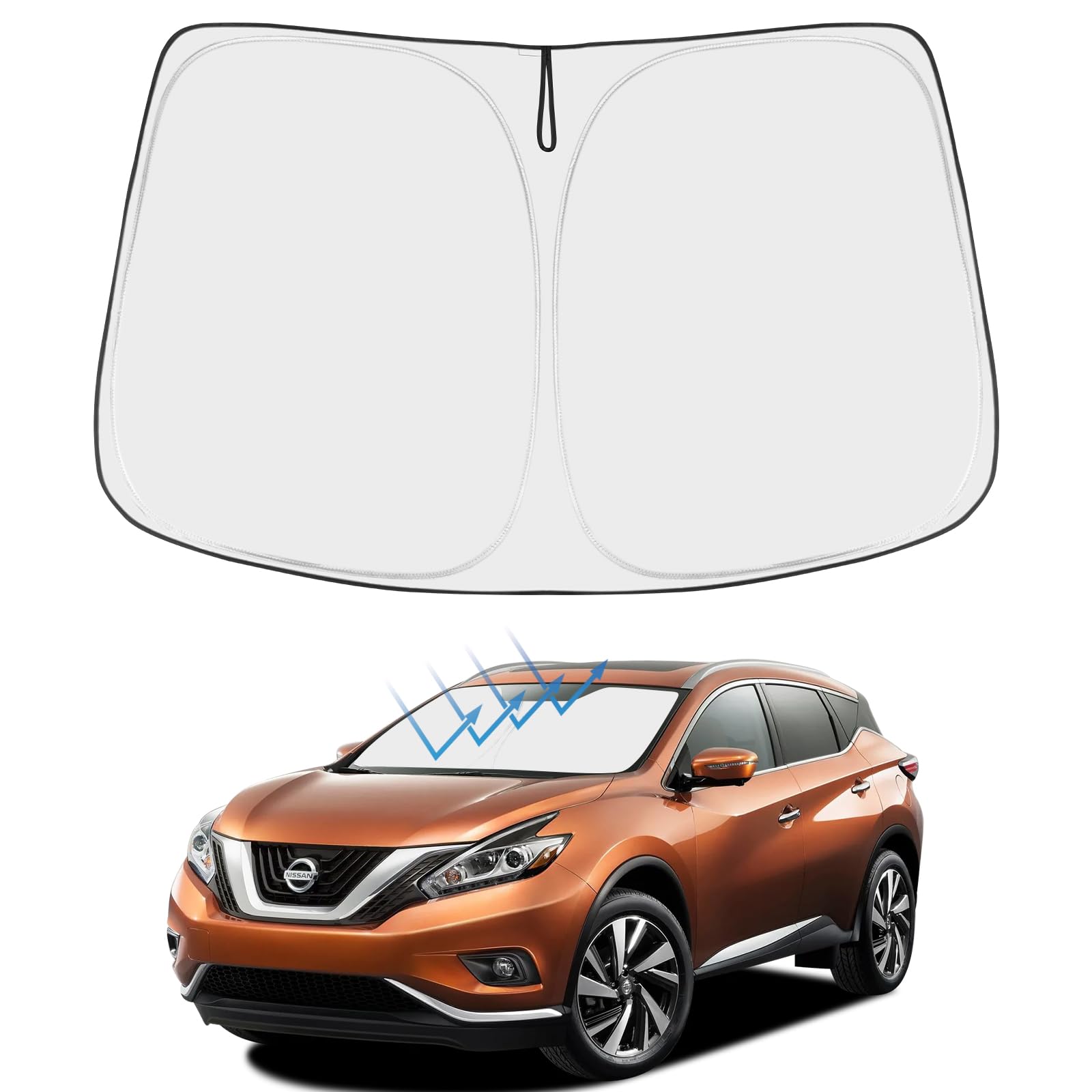 Proadsy Custom Fit Car Windshield Sun Shade for 2015-2024 Nissan Murano