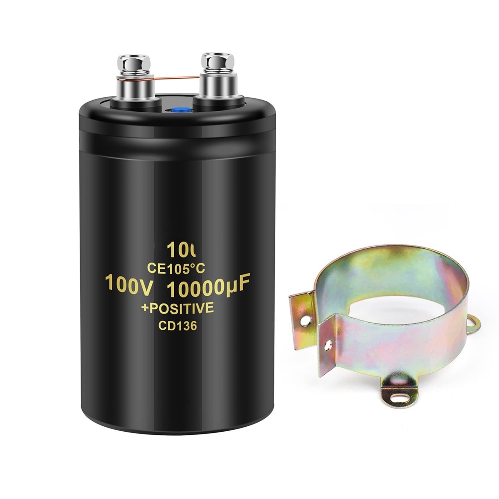 Condensateur à boulon 100V 10000µF CD136 avec support fixe pour filtrage