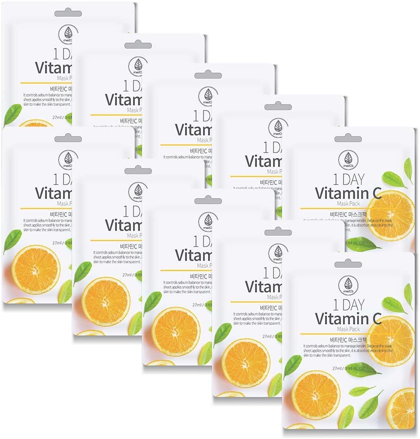 MED B 1 Day Hyaluronic Acid Mask Pack, a pack of 10