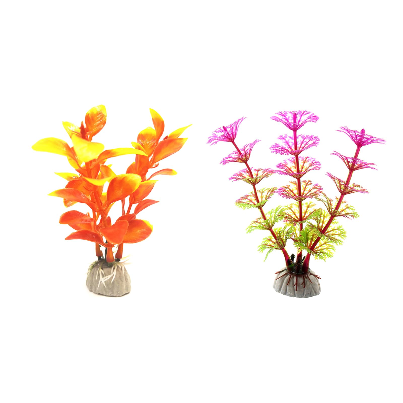 HDUBKHE 2 Pcs Aquatic Plant Leaves for FishTank Aquarium Decoration Beautiful Appearance Artificial Leaves Multicolored Aquarium