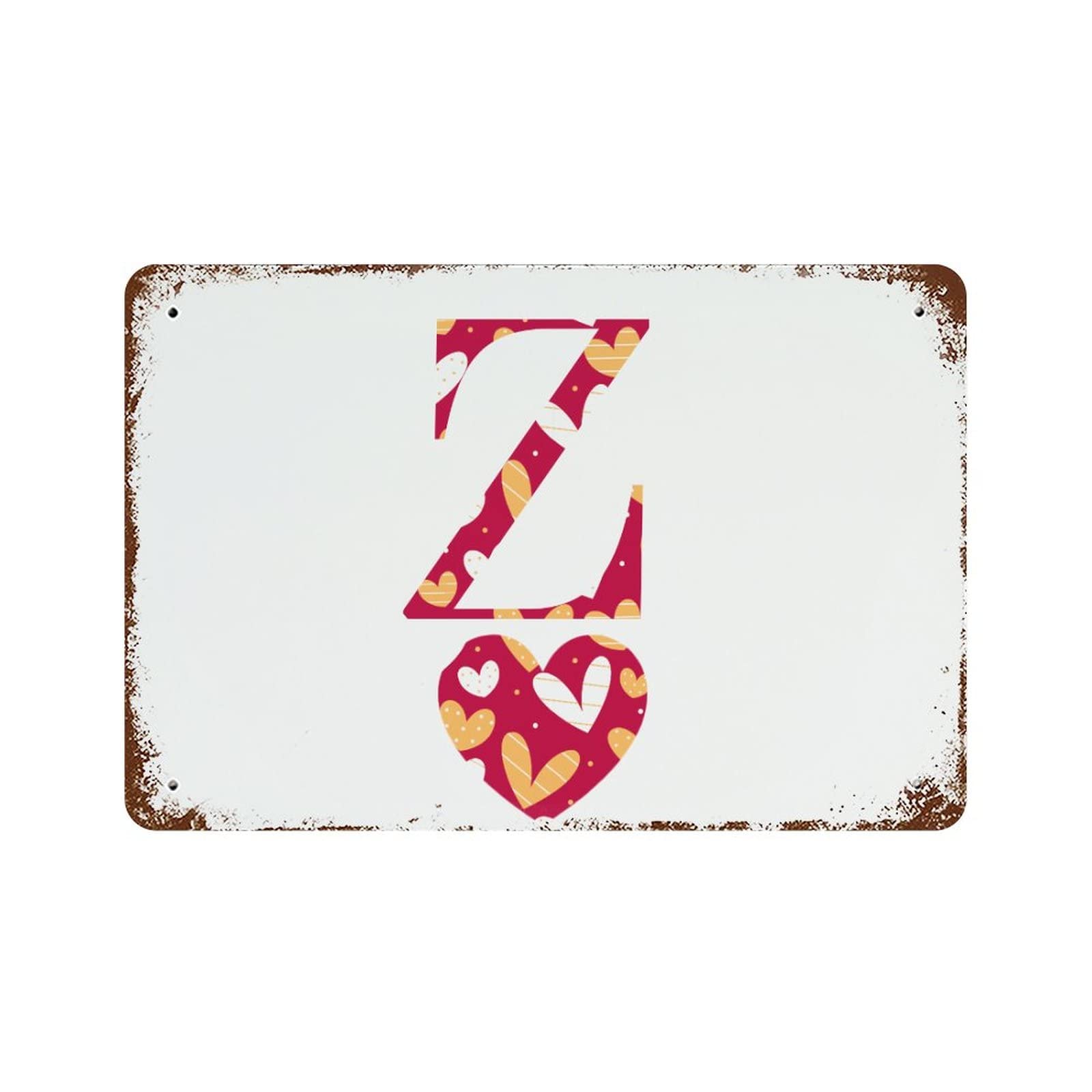 Panneau de Saint-Valentin en cœur Z pour décoration maison et garage