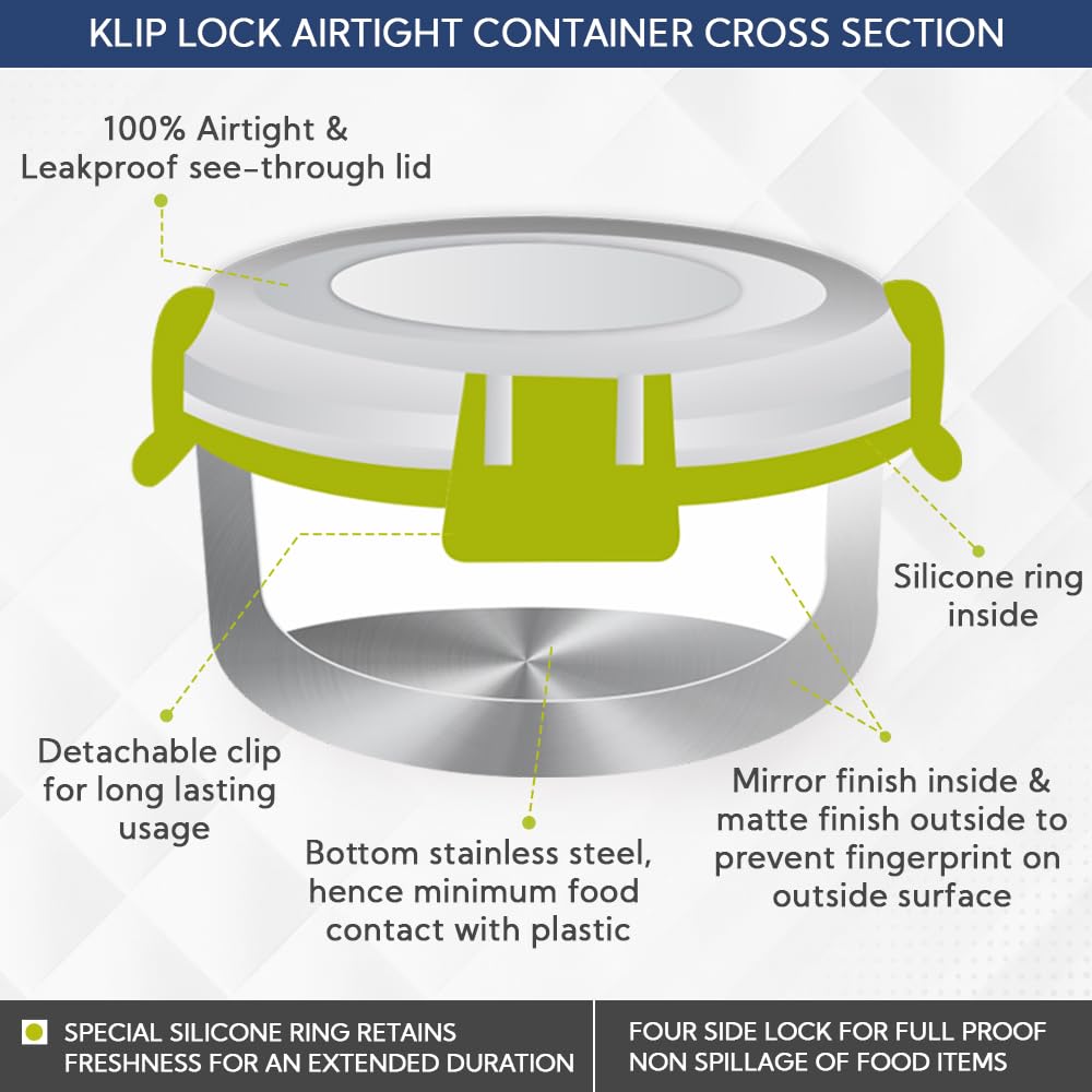 Magnus Stainless Steel Lunch Box - Leak-Proof & Airtight -4