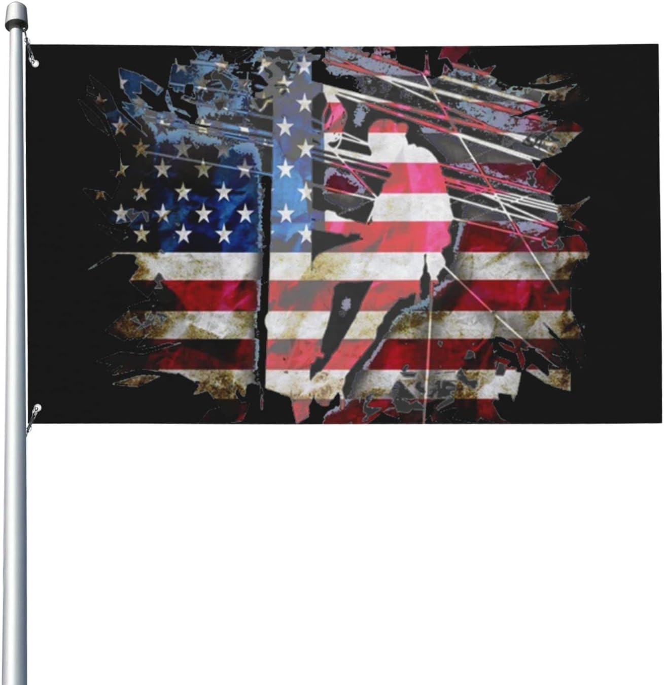 3x5 Ft American Flag Lineman USA Patriotic Flag Indoor