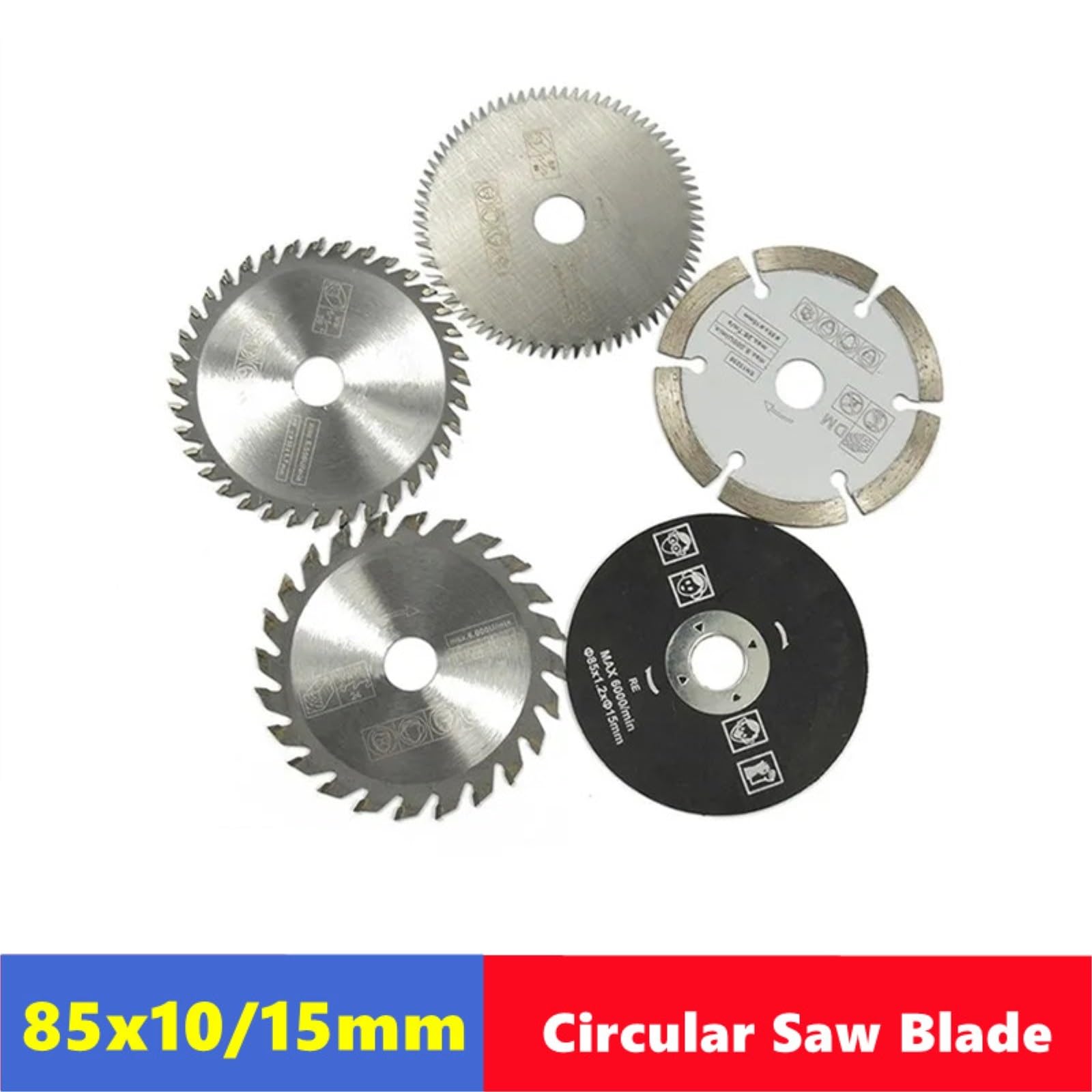 Brzeszczot do cięcia metalu 1PC 85mm Mini piła tarczowa przysłona 10/15mm brzeszczot do drewna ostrze z twardego stopu obróbki(85x10mmx80T)