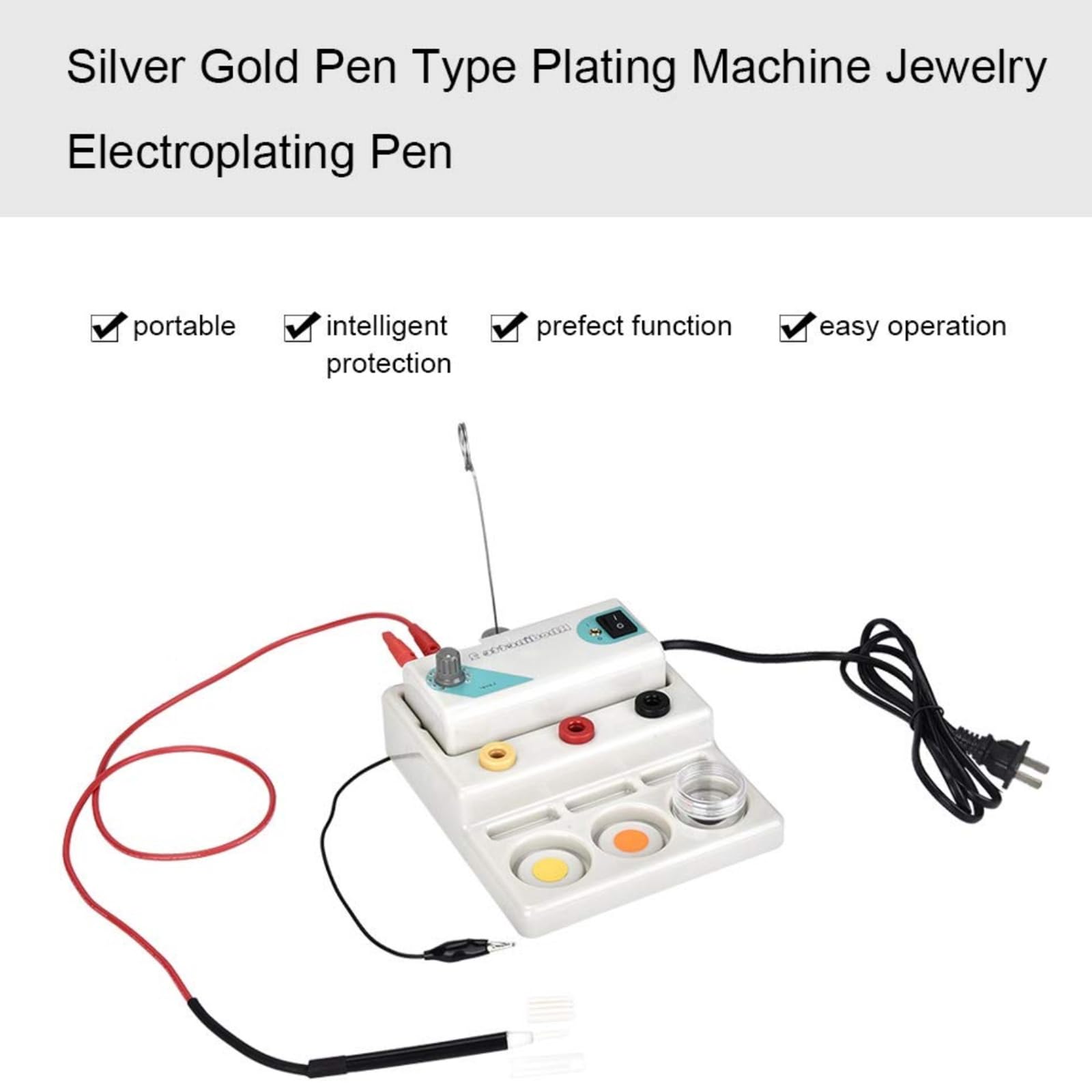 Macchina per placcatura in oro, kit professionale per elettroplaccatura a penna per la creazione di gioielli, strumenti galvanici per decorazioni in oro e rame, artigianato fai da te
