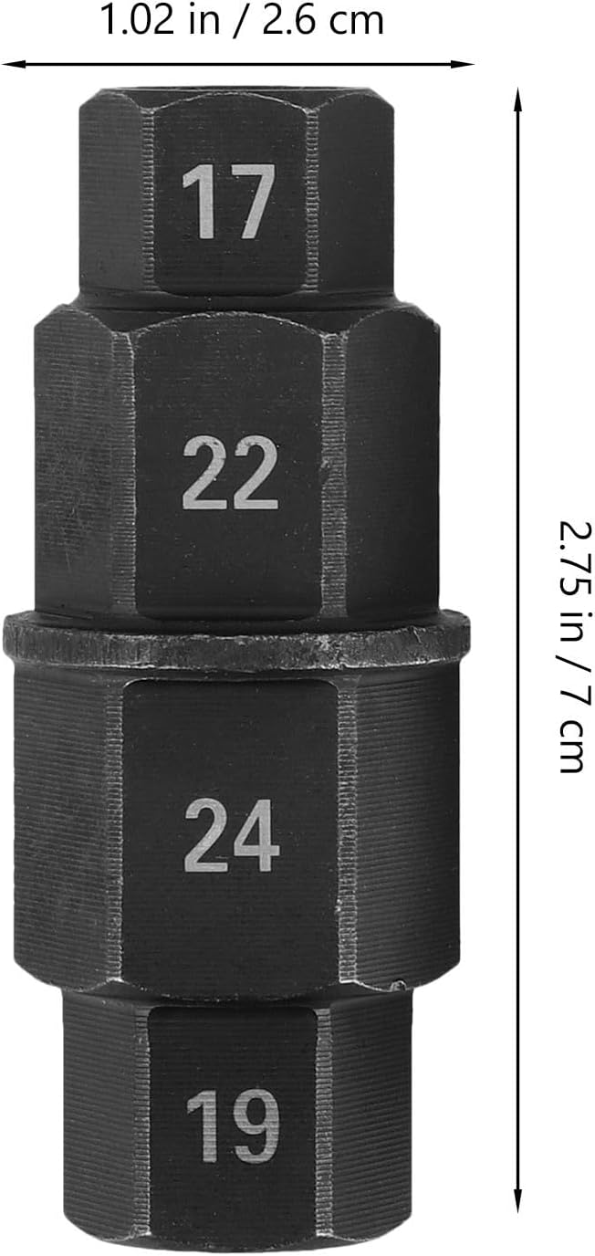 Axle Removal Tools Hex Wrench 2pcs Motorcycle Front Wheel Spindle Driver Socket Tool Steel Wear-resistant for Motorcycle Repair and Maintenance