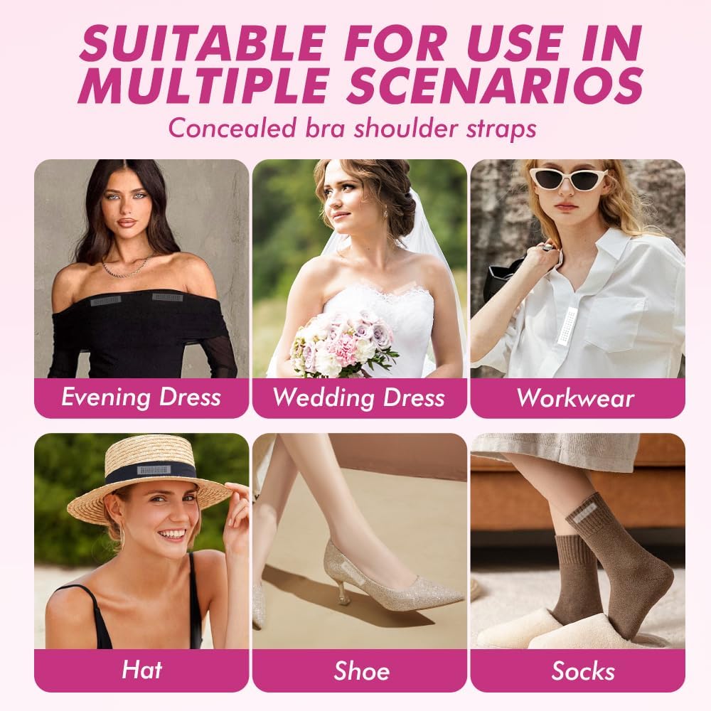 Double Sided Tape for Clothes 40 Pcs,Upgraded breathable double-sided fashion tape,suitable for transparent fabric tape of clothing, skirts,and dresses,skin friendly,gentle,and long-lasting body tape