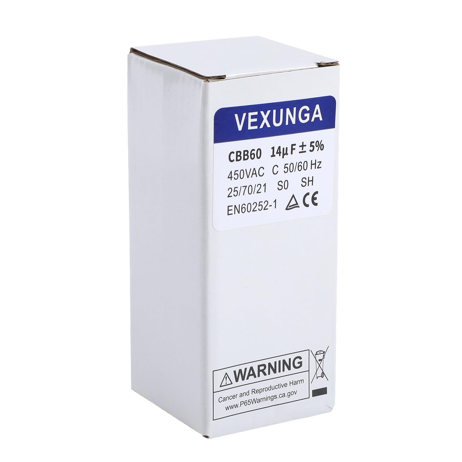 VEXUNGA Kondensator CBB60 14µF 450V Kondensator rozruchowy 14uF Kondensators silnika AC CBB60 SH 14 MFD 450VAC Kondensatory 40x70MM 50/60Hz z kablem