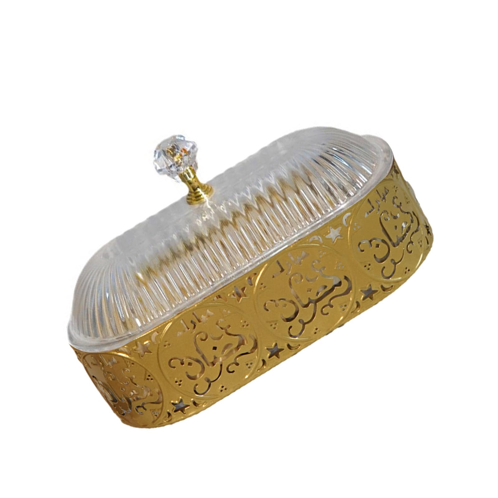 Xjdzineq Middle Eastern Snacks Tray Ramadans Dessert Candy Storage Box Food Serving Plate Muslims Holiday Desktop Decoration Multifunctional Serving Tray