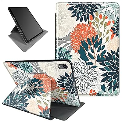 BFSEROBJ for iPad mini 6 Case for iPad mini 6th Generation Case 8.3 inch 2021 360 Rotating Degree Stand Lightweight Protective Smart Cover with Auto Wake/Sleep - Flowers