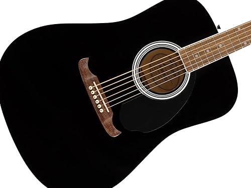 Miniatura 5 de Fender FA-125 Dreadnought Guitarra - Paquete negro con bolsa de concierto, afinador, correa, cuerdas, bobinador de cuerda, púas y DVD instructivo de