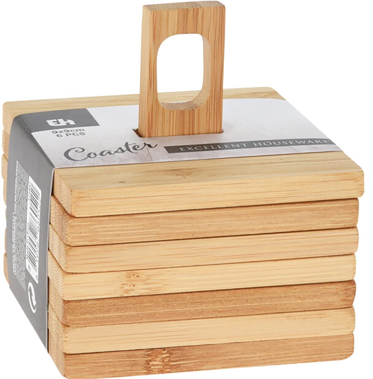 Sottobicchiere In Legno Chiaro Quadrato - Design Rustico E Resistente 95853082