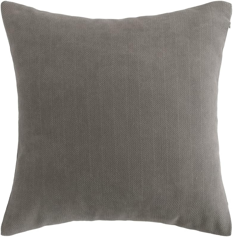 AMBERIS 2 Pillowcases (45×45cm)(Without Insert) Grey, Modern Style 2 Pillowcases (Without Insert) for Home Hotel Decorations