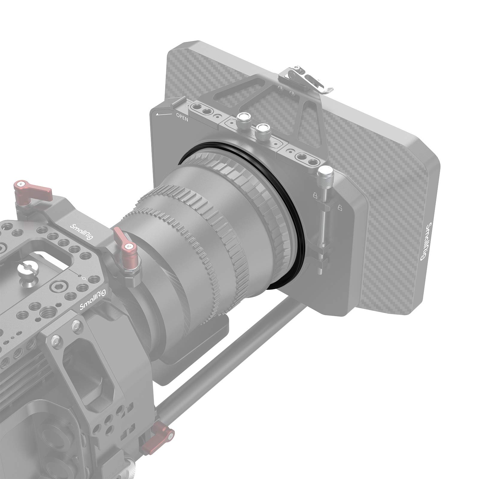 ビデオカメラ SmallRig Matte Box 2660 + Adapter Rings Clamp-On Ring for Matte Box 2660 (114mm-95mm)