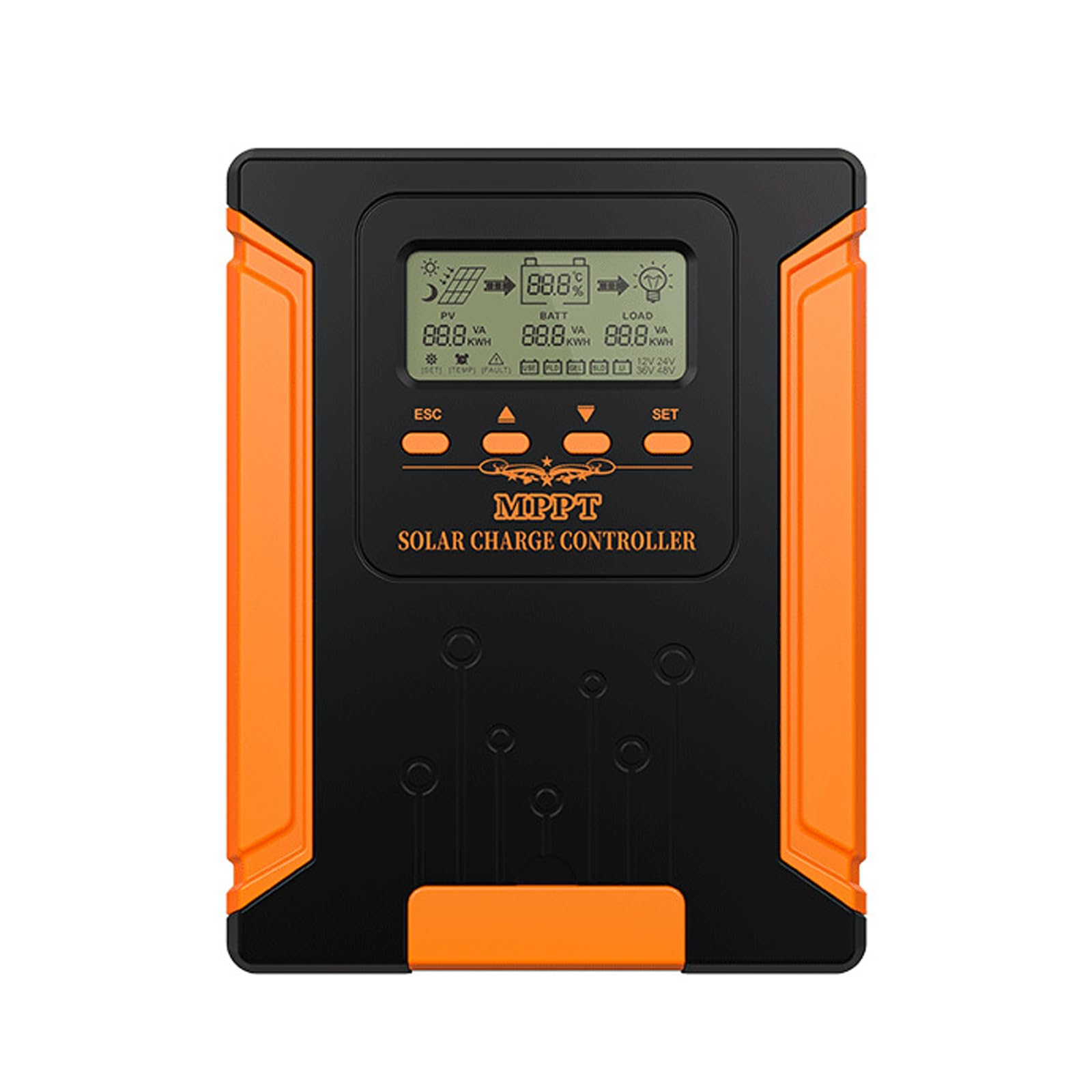 MPPT Laderegler Solar 12V 24V 36V 48V Auto, 50A Solarladeregler mit LCD Display, Smart Solarregler, Solar Charge Controller für Sealed Gel Flooded Lithium Batterien Lifepo4 usw