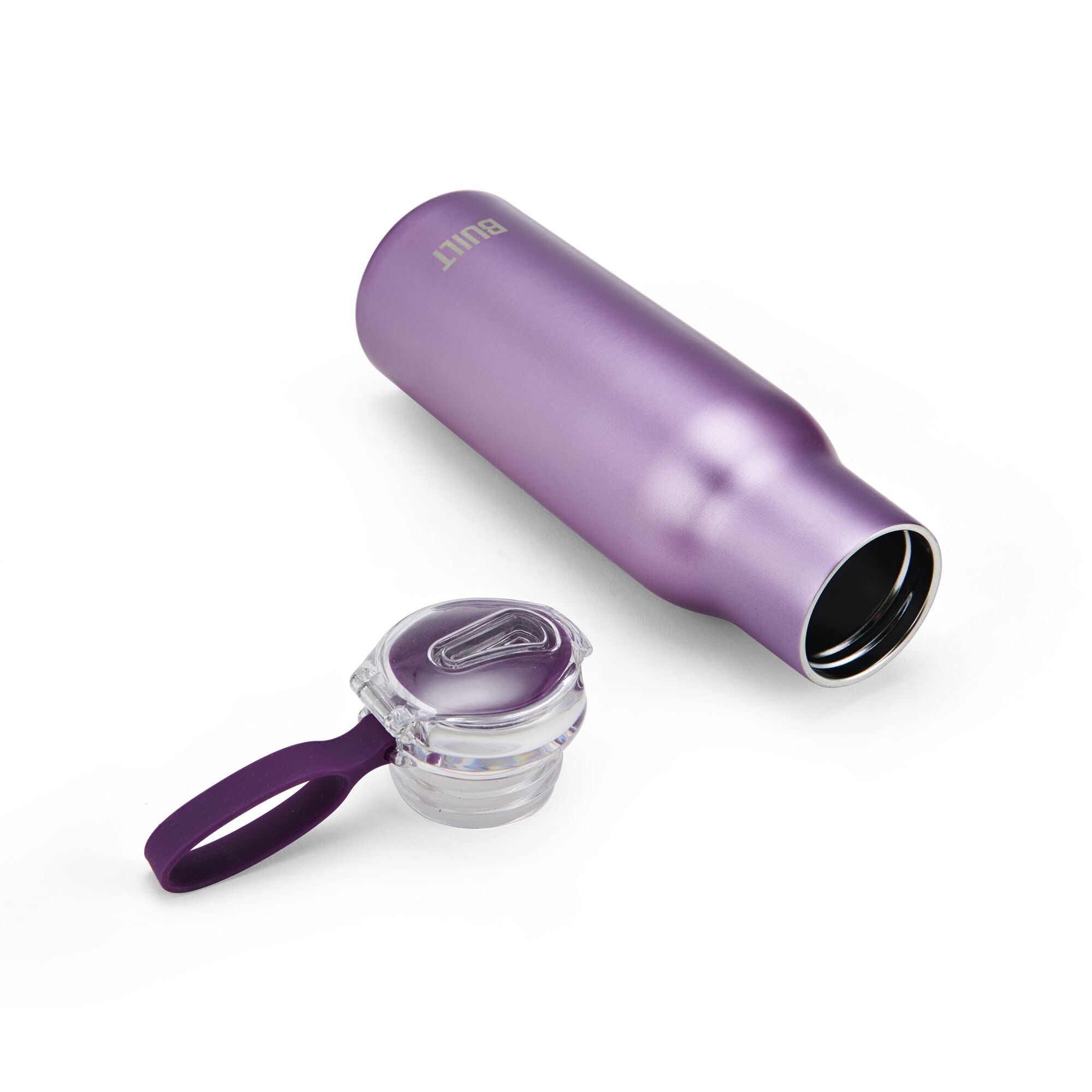 Built Flip Top Bottle - 18oz, Purple | Keeps Drinks Cold 8+ Hours, Hot 4+ Hours