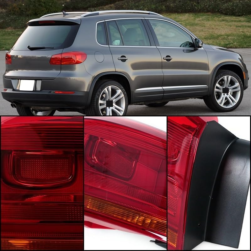 Car Headlight Taillights Car TailLight Cover For Tiguan 2012-2017 Rear Lamp Reversing Brake Fog Light 5N0945095R 5N0945096R Without bulb