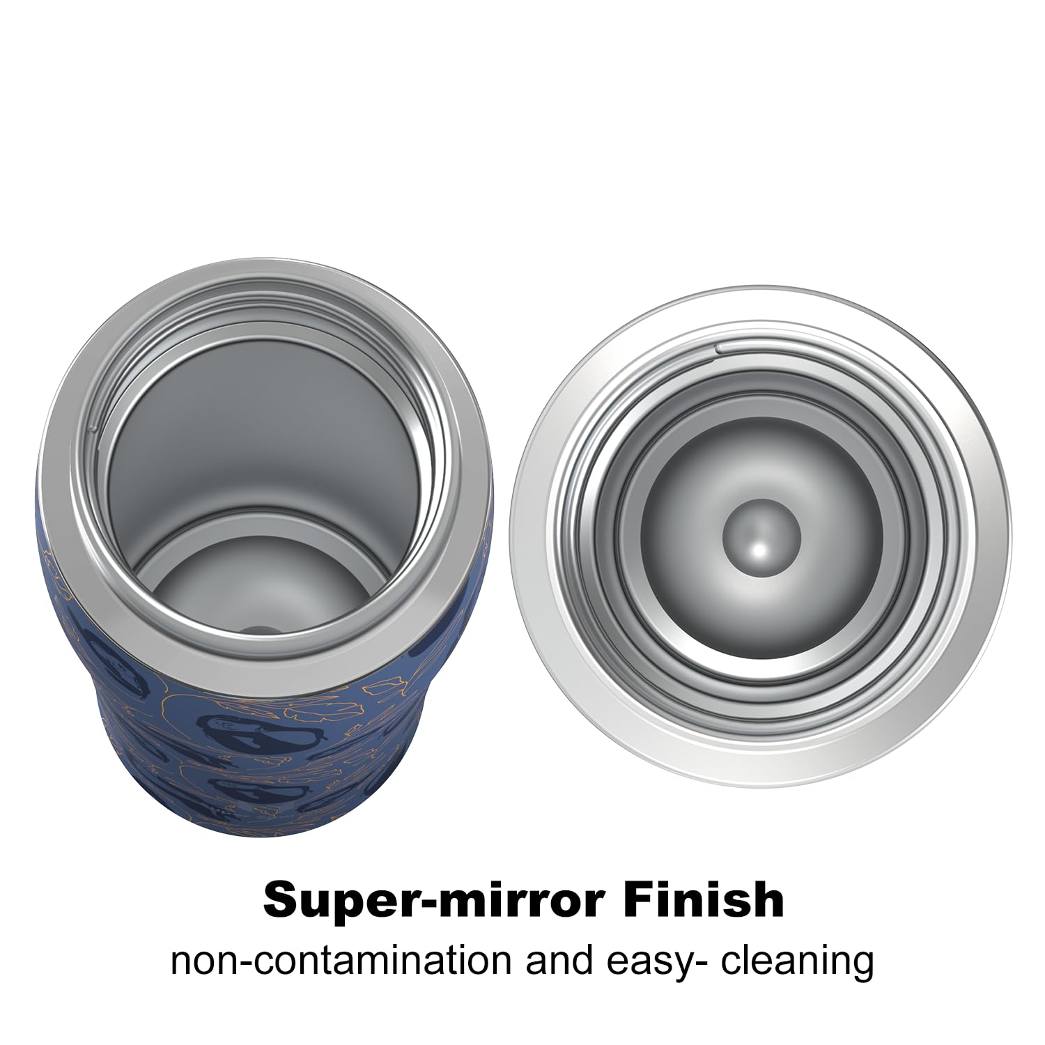 Super Sparrow Borraccia Termica, Acciaio Inox Bottiglia Termica - 350ml, 500ml, 750ml - Senza BPA Tazza Termica, Borraccia Termica per Bambini, Scuola, Sportiva, Bici, Campeggio, Palestra