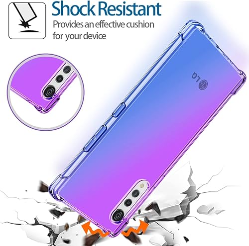 Miniatura 7 de Funda para LG VelvetLG Velvet 5G LM-G900 Caso, Crystal Clear Case Gradient Slim Anti Scratch TPU a prueba de golpes Funda protectora para LG Velvet