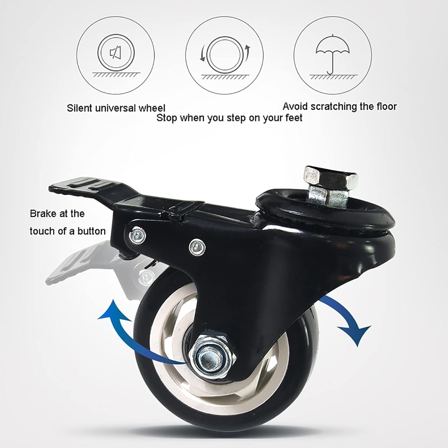 TV Stand Mobile TV Cart Mobile TV Stand Wheel, Suitable for 32-65 Inch Flat/Curved Screen TVs