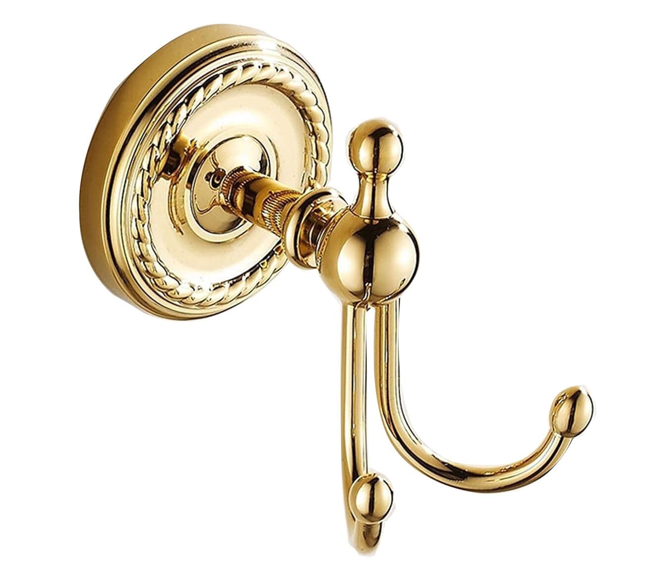 Lcanallyms A Wall Hooks, Durable Wall Coat Racks Clothes Hanging Rail Hanger Hookswall Mounted Gold/Black/Bronze Brushed Brass Robe Hooks Hook Key(A)