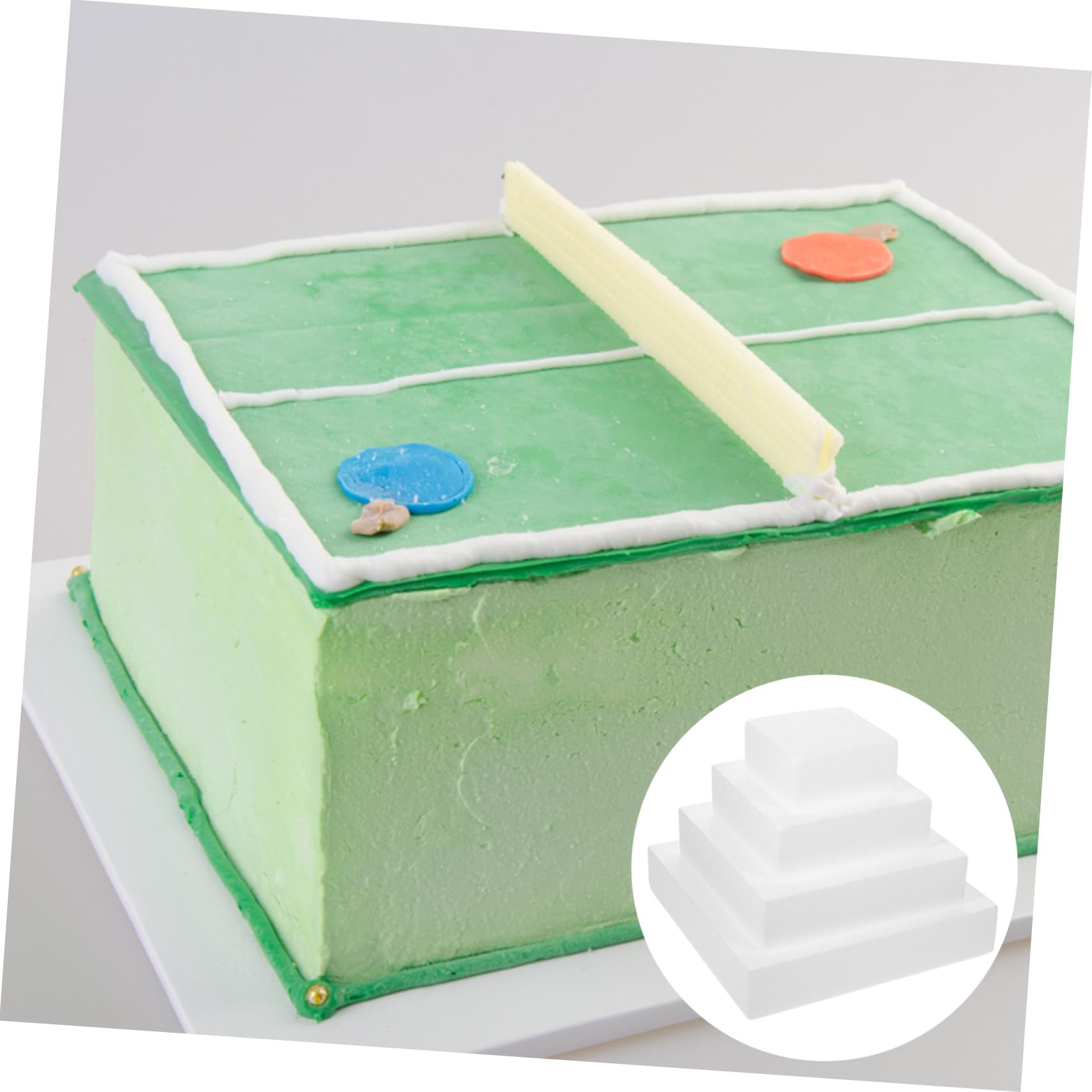 SEWACC 8piezas Para Decoración De Tartas Accesorios Reutilizables Para Bodas y Práctica Cubo Para Exhibiciones y Pruebas De Decoración De Pasteles