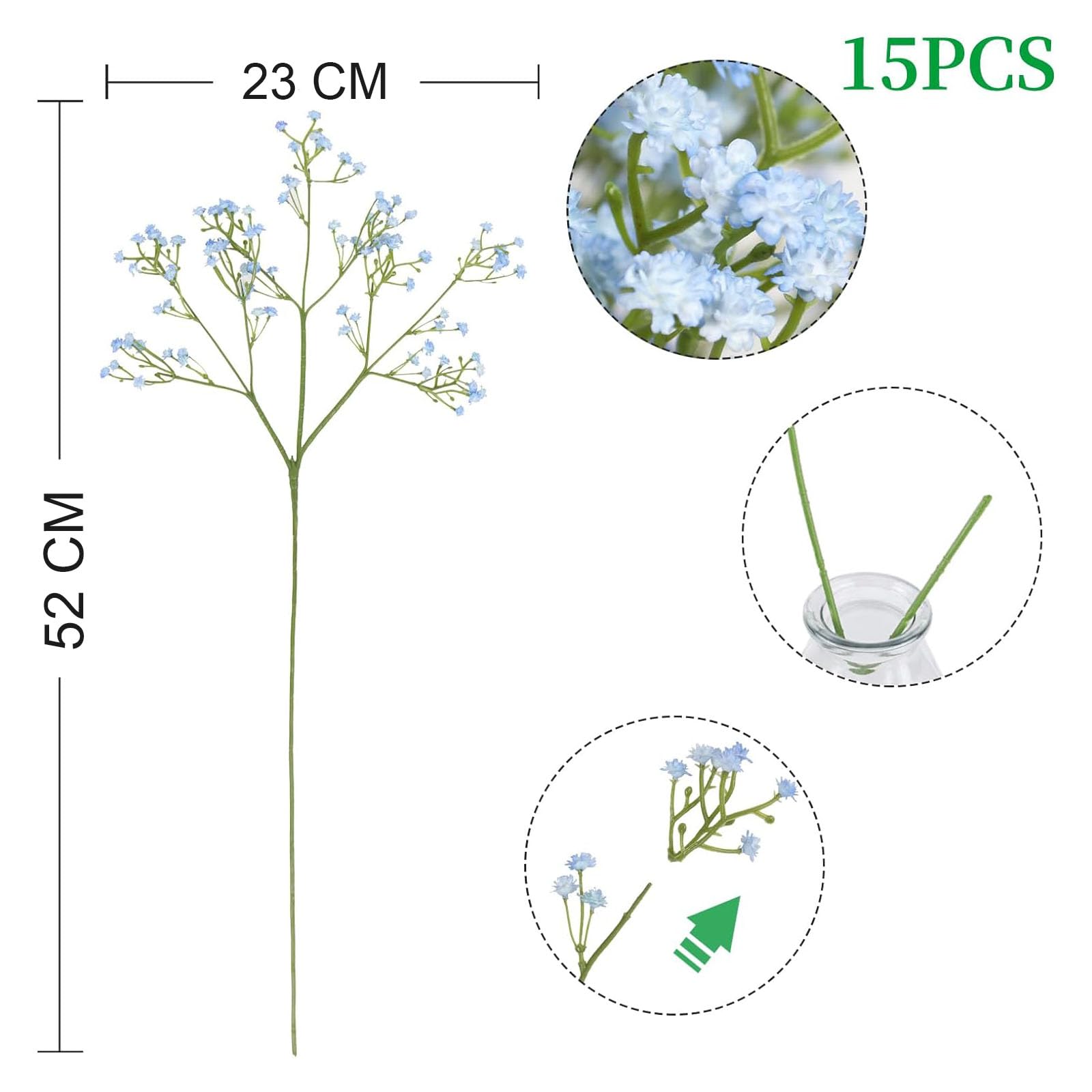 DEEMEI 15Pcs Artificial Babys Breath Flowers - Image 4