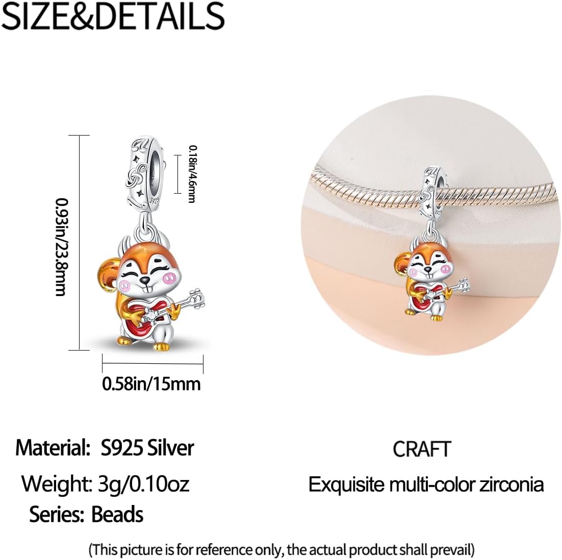 Charm Fit for Pandora Bracelets Christmas Festival Heart Animals 925 Silver Bead Charms Jewelry Gift for Women and Friend - Image 3