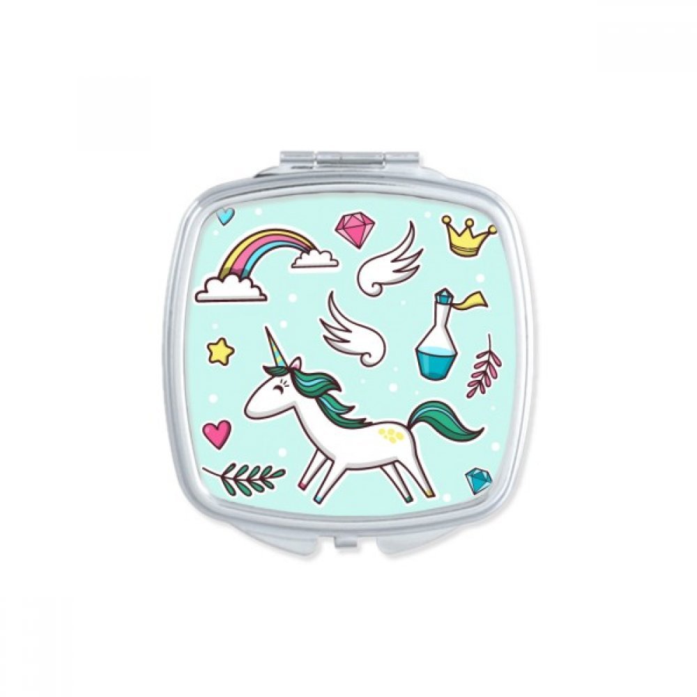 Miroir de poche licorne pour corriger le maquillage partout