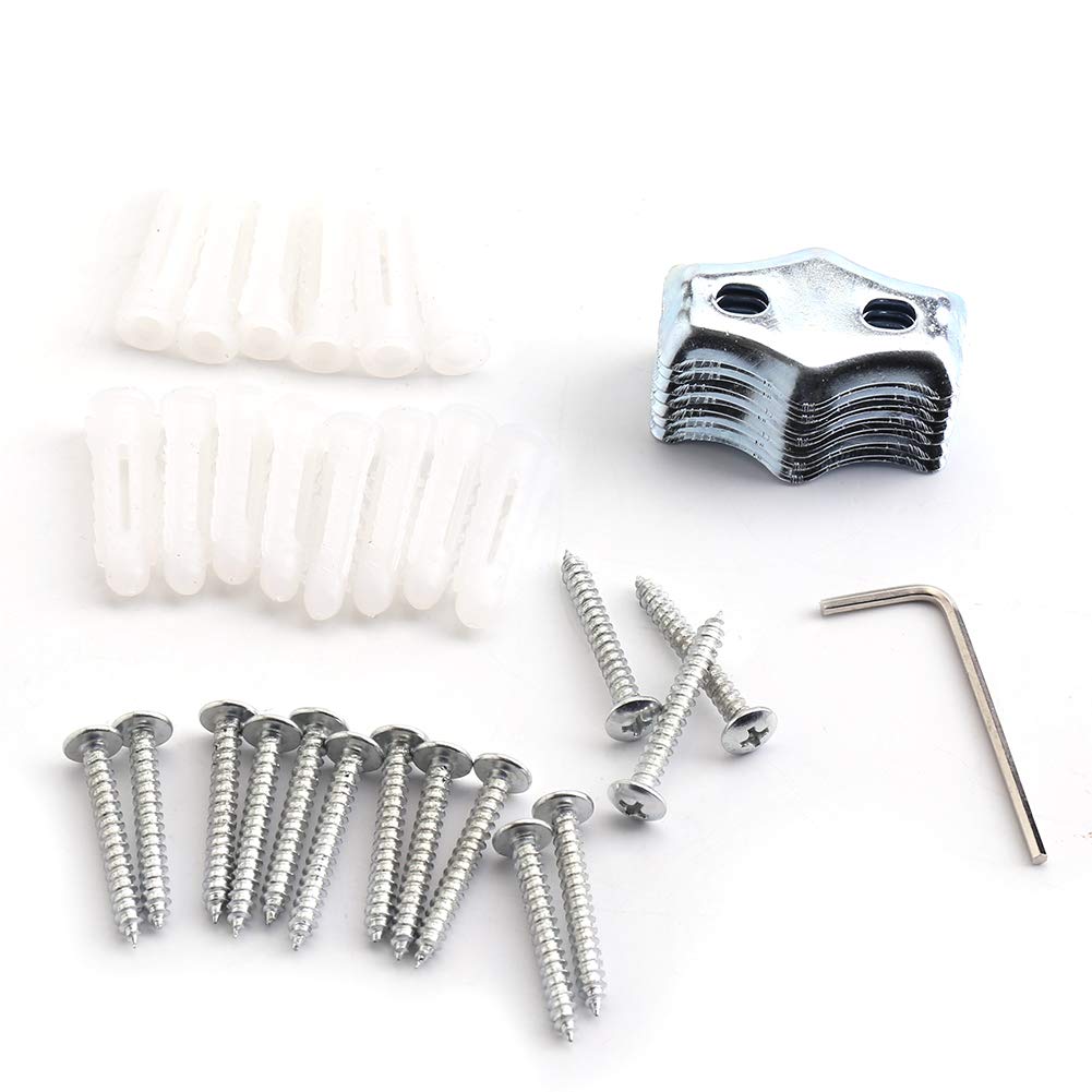 Juego de 6 accesorios de baño cromados para montaje en pared, soporte para papel higiénico, soporte para cepillo de dientes, jabonera, kit moderno de accesorios de baño