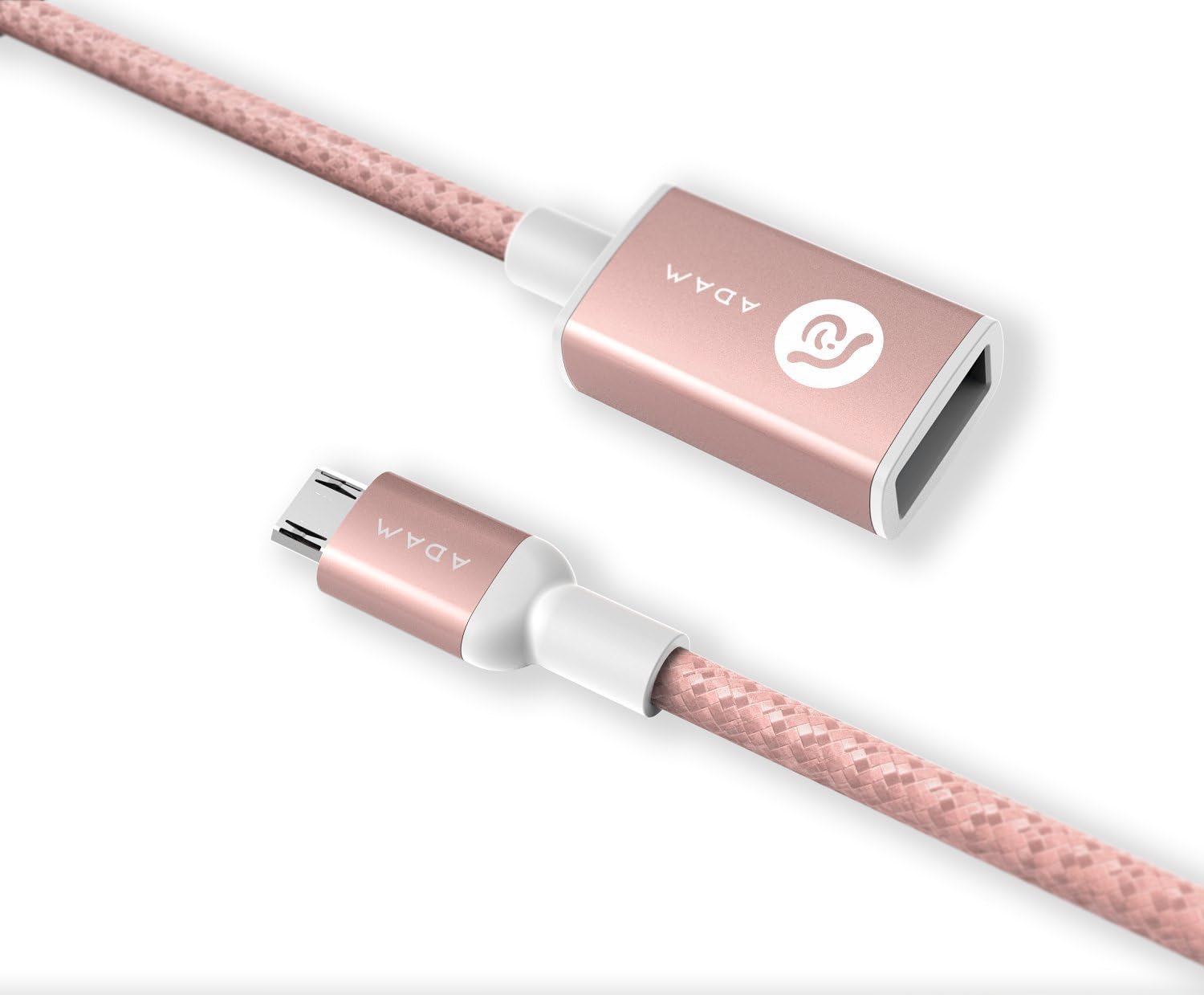 Adam Elements Peak AFB13 USB Type-A (Female)-Reversible microUSB (Male) Adapter Cable 13 cm Rose Gold