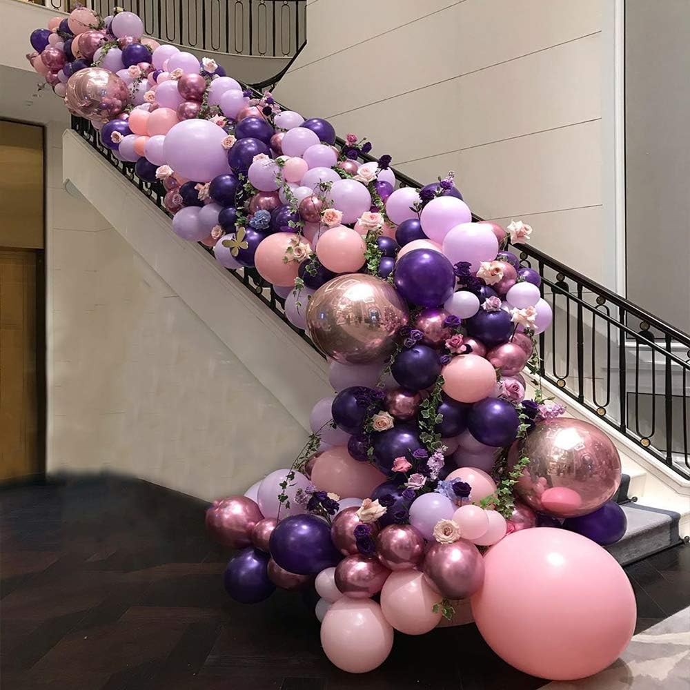 Metallic Pink Balloons for Party 100 pcs 5 inch Thick Latex Chrome balloons for Birthday Wedding Engagement Anniversary Christmas Festival Picnic or any Friends & Family Party Decorations