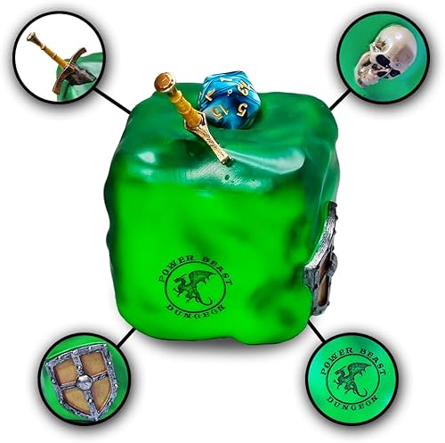 Miniatura 3 de DND Dice Cárcel Gelatinous Cube, Dados Cárcel Prisión, Time Out Gelatinous Cube, Castiga tus dados poliédricos, D&D, Dungeon Master, Dungeons and