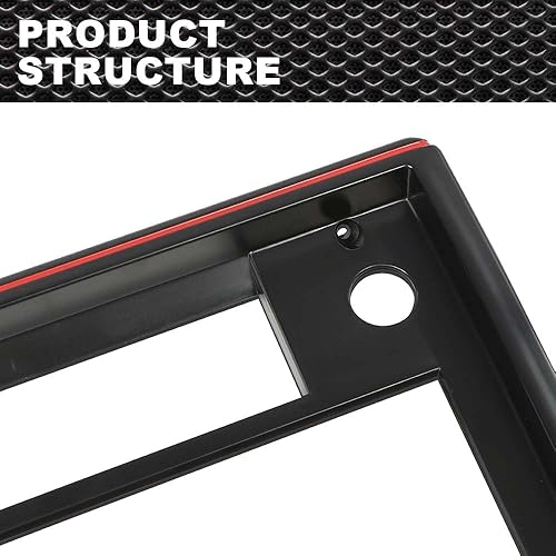 Miniatura 4 de Placa de radio con borde rojo compatible con El Camino Monte Carlo SS 1981 1982 1983 1984 1985 1986 1987 1988 negro