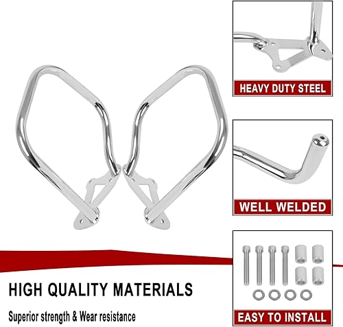 Miniatura 3 de Protector de motor para barras de choque de alforja compatible con BMW K1600GT K1600GTL 2011-2025 Protector de barras de carretera (delantero y