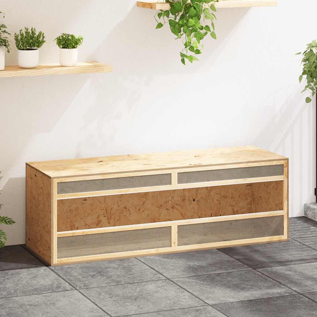 vidaXL Terrarium Bois d'Ingénierie 144x46x48 cm Boîte pour Habitat de Reptile