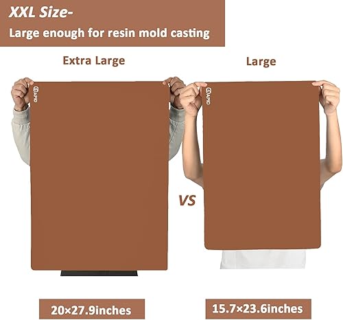 Vista 27 de Sapid Hoja de silicona extra grande para manualidades, alfombrillas de silicona gruesa para joyería, alfombrilla de silicona antideslizante para Azul