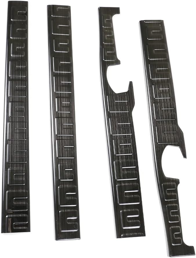 LLKUANG 4-pcs Car Door Outer Threshold Anti-Scratch Sill Protector Panel for Toyota FJ Cruiser 2007-2021,Stainless Steel Bumper Scuff Plate