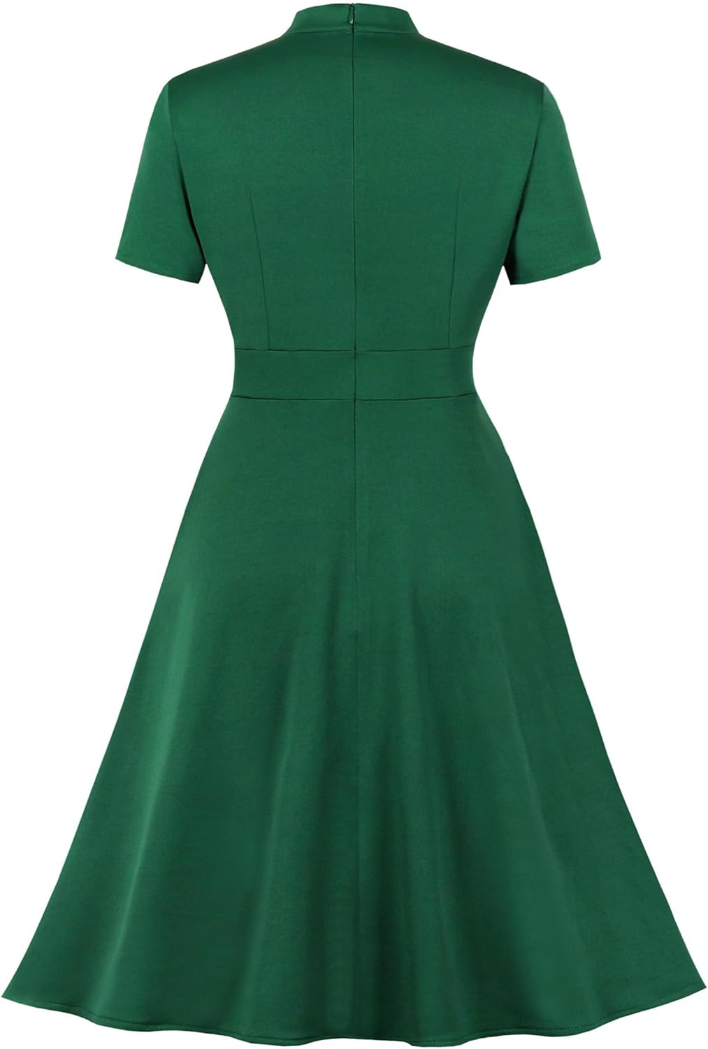Wellwits Women's Keyhole Tie 1940s Vintage Cocktail Dress - Image 3