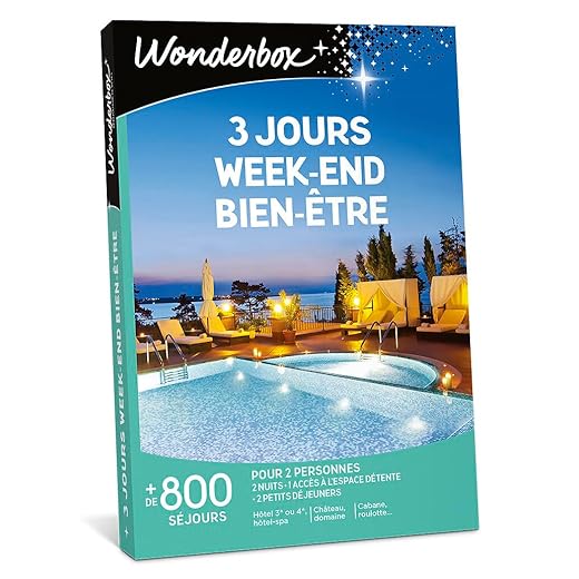 Coffret Cadeau Wonderbox couple - 3 jours week-end bien-être