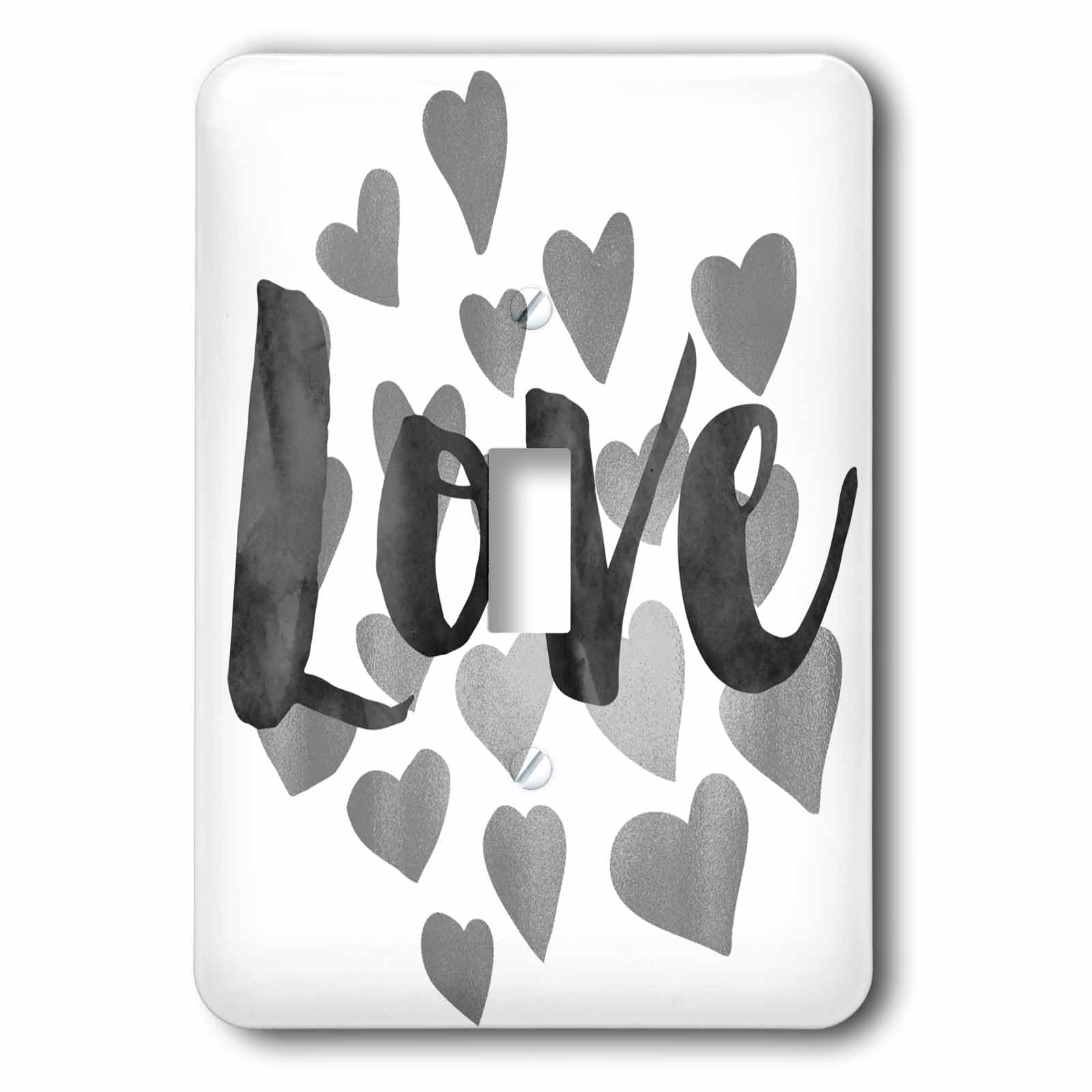 Interrupteur à bascule Argenté Love Hearts pour exprimer votre amour du design intérieur