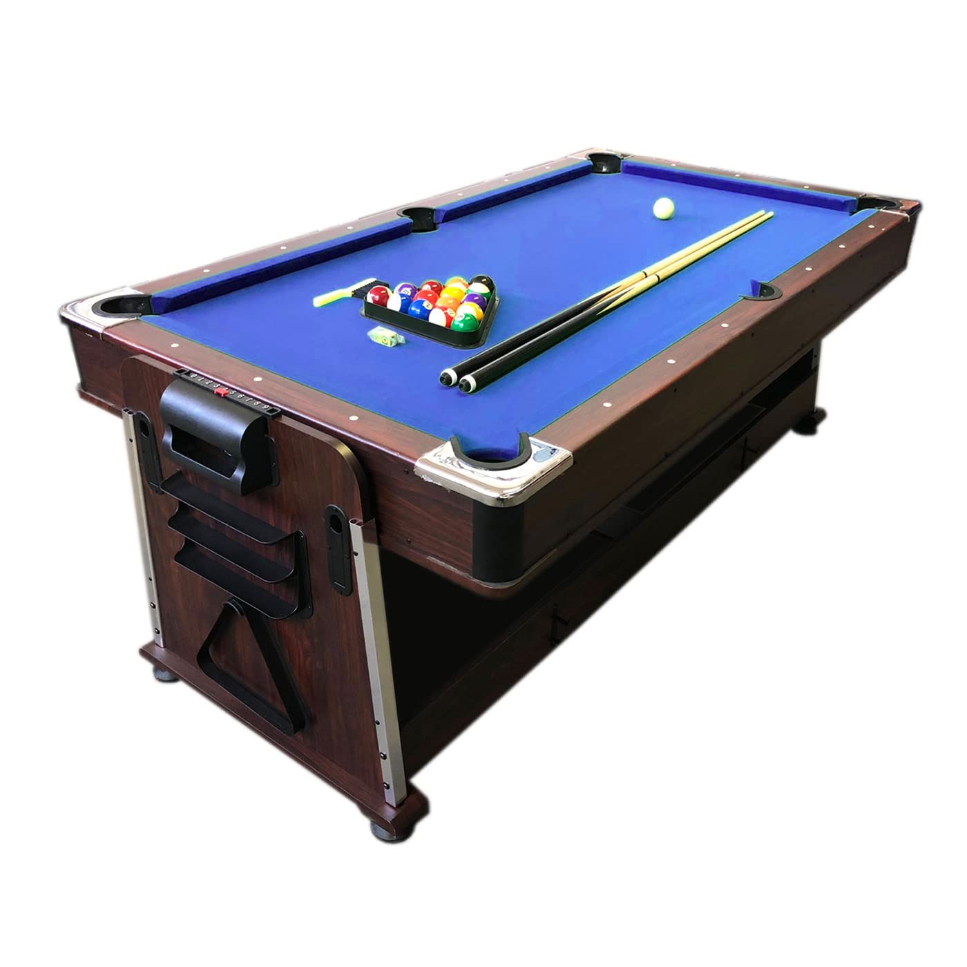Mesa de Billar 7ft Mattew Azul Carambola y Hockey de Mesa y Ping Pong y Plan de Cobertura